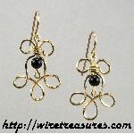 Loopy Earrings with Onyx Beads