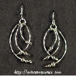 Crazy Wire Earrings with Sterling Beads