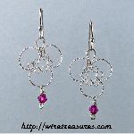 Filigree Earrings with Amethyst Crystals