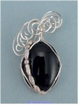 Onyx Pendant with Freshwater Pearls