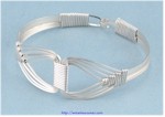 Geometric Wire Bangle Bracelet
