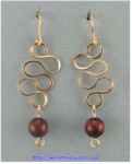 Tiger Eye Ribbon Candy Earrings