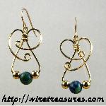 Dainty Malachite & Azurite Bead Earrings II
