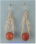 Double Loop 8mm Bead Earrings