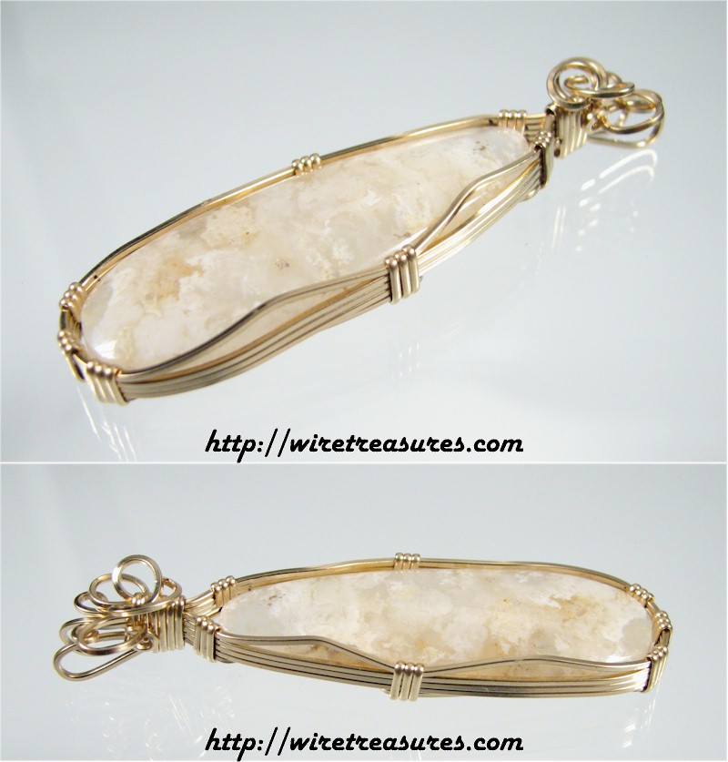 Plume Agate Pendant