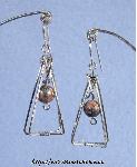 Long Triangle Beaded Earrings