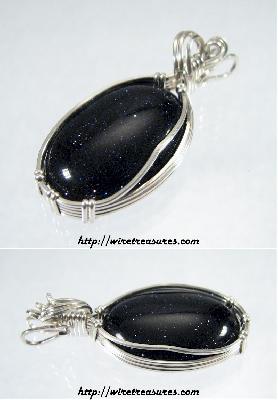 Blue Goldstone Pendant